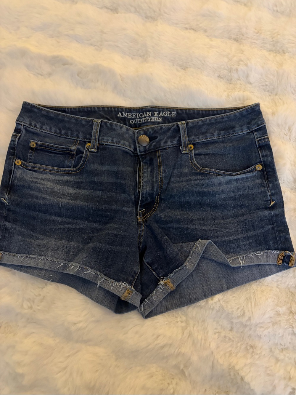 American Eagle Outfitters Dark Wash Denim Cutoff Shorts
